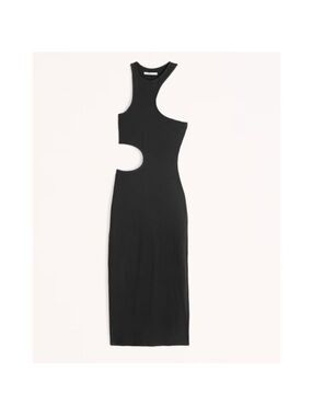 Abercrombie Black Cutout Midi Dress -  Women